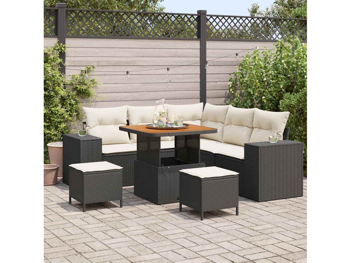 Vidaxl Conjunto De Sofá De Jardim 8 Unid. 7-número De Lugares