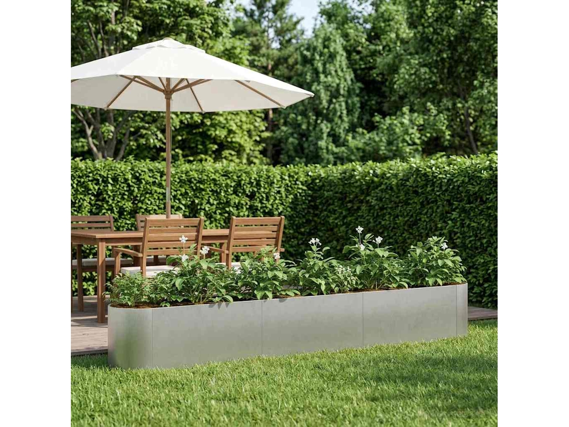 Vidaxl Cama De Jardim Elevada Aço Inoxidável 280 X 40 X 40 Cm