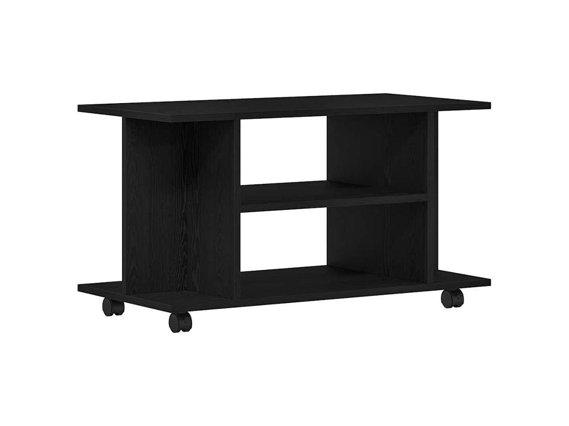 Móvel Tv com Rodas 80x40x45 Cm Derivados de Madeira Carvalho Preto MAISON EXCLUSIVE