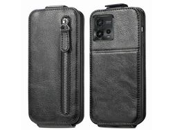 Capa para Motorola Moto G72 4g Zipper Pocket Pu