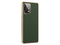 Capa para Oppo  Find X5 Genuine Cowhide Leather Coating Soft T