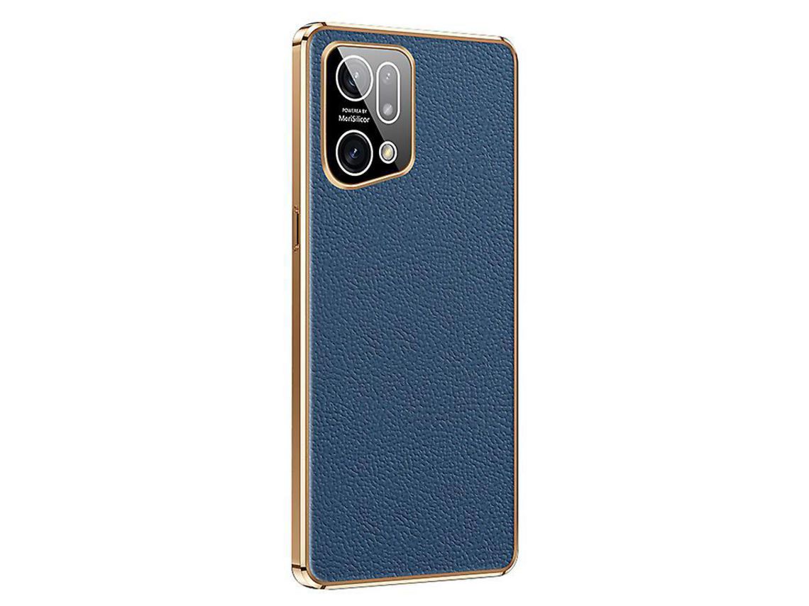 Capa para Oppo  Find X5 Genuine Cowhide Leather Coating Soft T