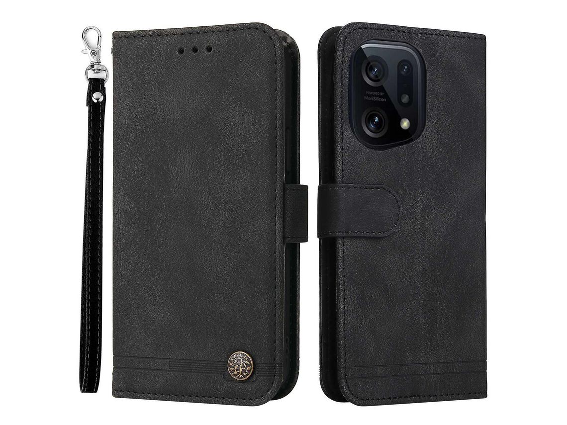 Capa para Oppo  Find X5 Tree Pattern Metal Button Case