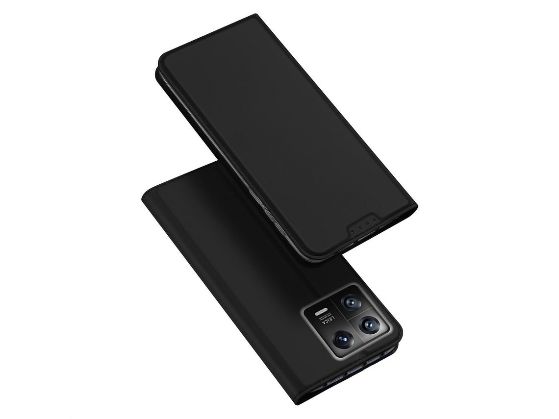 Capa para Xiaomi 13 Magnetic Closure Stand Cover Pu Leather Phone Case With Card SlotBlack