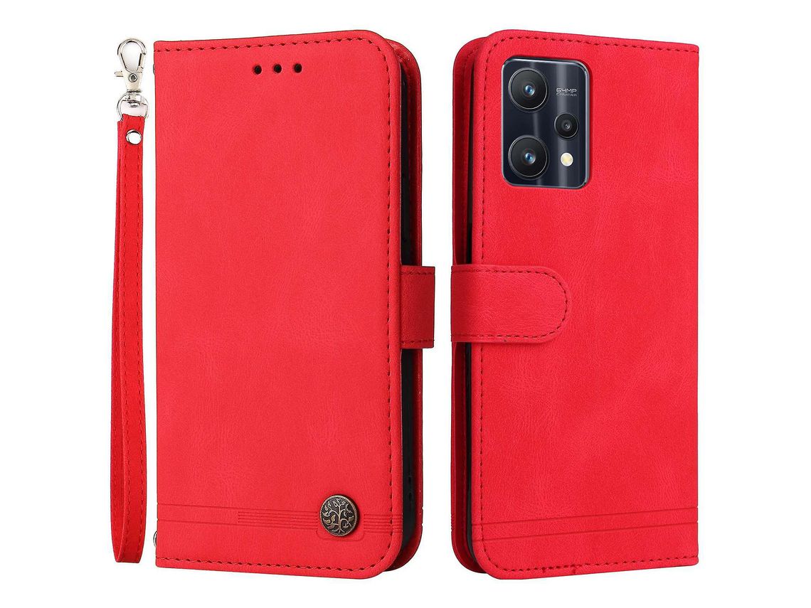 Capa para Realme  9 Pro/v25 Tree Pattern Metal Button
