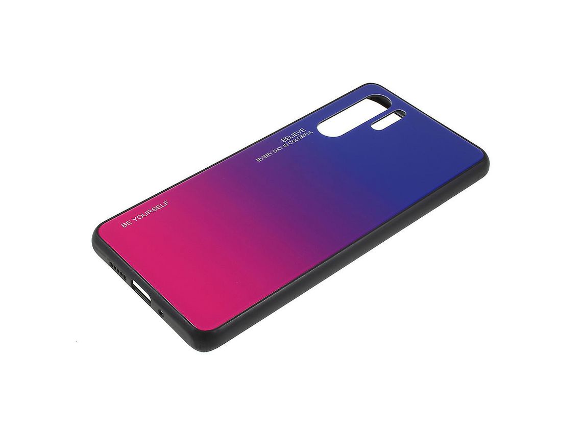 Capa para Huawei  P30 Pro Gradient Color Glass Pc Tpu Hybrid Case