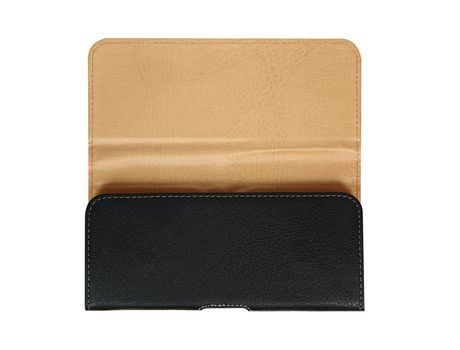 Capa Cinto Smartphone6 Couro Sintético Texturado Aba Magnética MAX EXCELL Preta