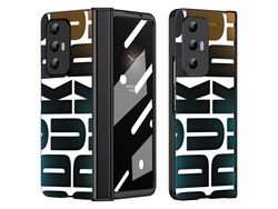 Capa para Xiaomi Mi Mix Fold Electroplating Phone Case Hard Pc Phone Cover With Tempered Glass FilmBlack