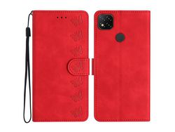 Capa para Xiaomi Redmi 10a Imprinted Butterfly Phone Case Leather Wallet Flip Stand Phone CoverRed