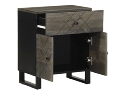 Maison Exclusive - Mesa De Cabeceira 50x33x60 Cm Madeira De Mangueira Maciça Preto