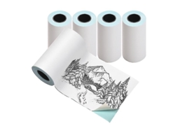 2026 5 Rollos de Papel Térmico Autoadhesivo 57x30mm Blanco Resistente Al Agua Aceite Y Fricción Sin Bpa para Impresión