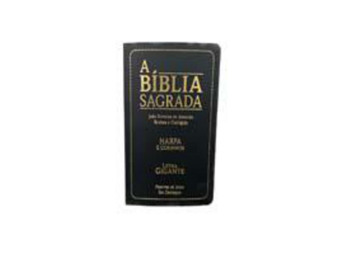 Livro Biblia Sagrada Evangelica Preta Harpa e Corinh de Almeida e Joao Ferreira De (Português)