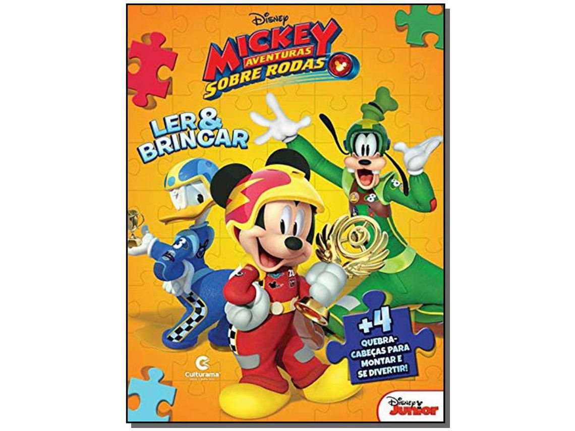 Livro Mickey Ler e Brincar Livro Quebra-Cabeca de Rodrigues e Naihobi Steinmetz (Português)