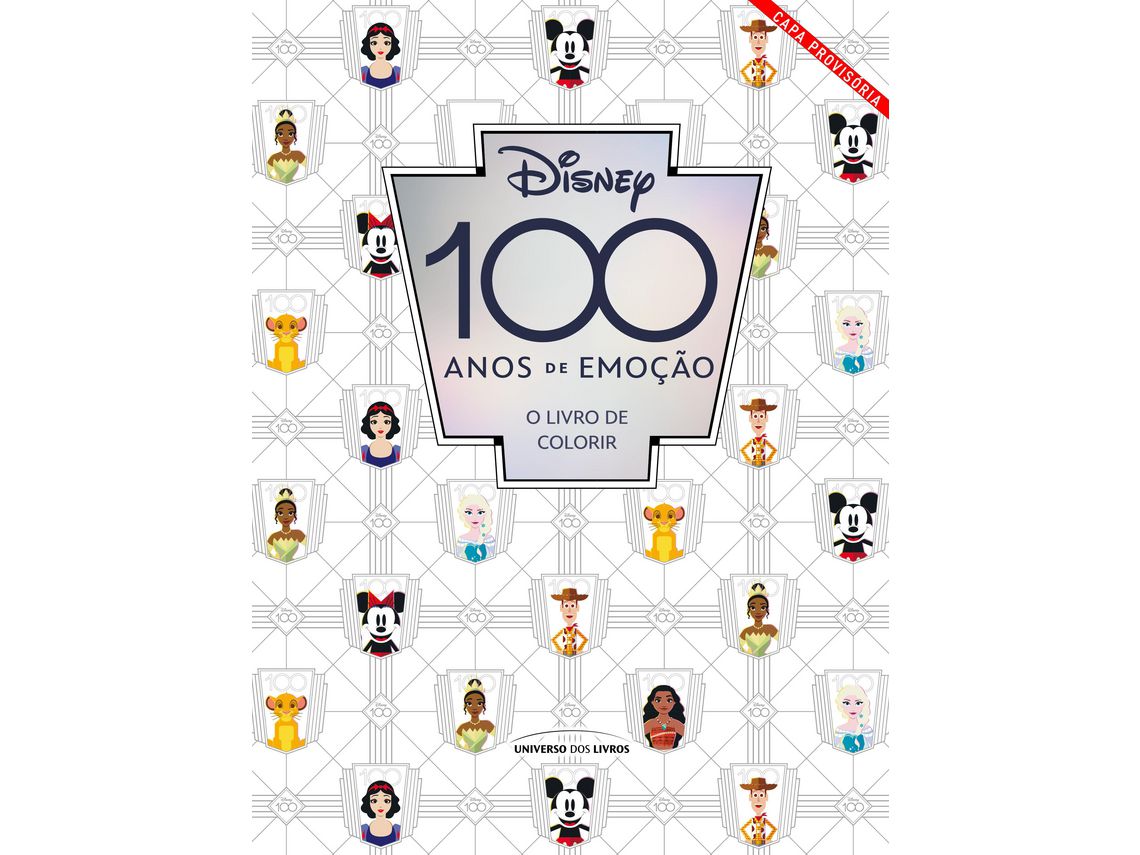 Livro Disney 100 Anos de Emocao O Livro de Colorir de Disney ( Português-Brasil )