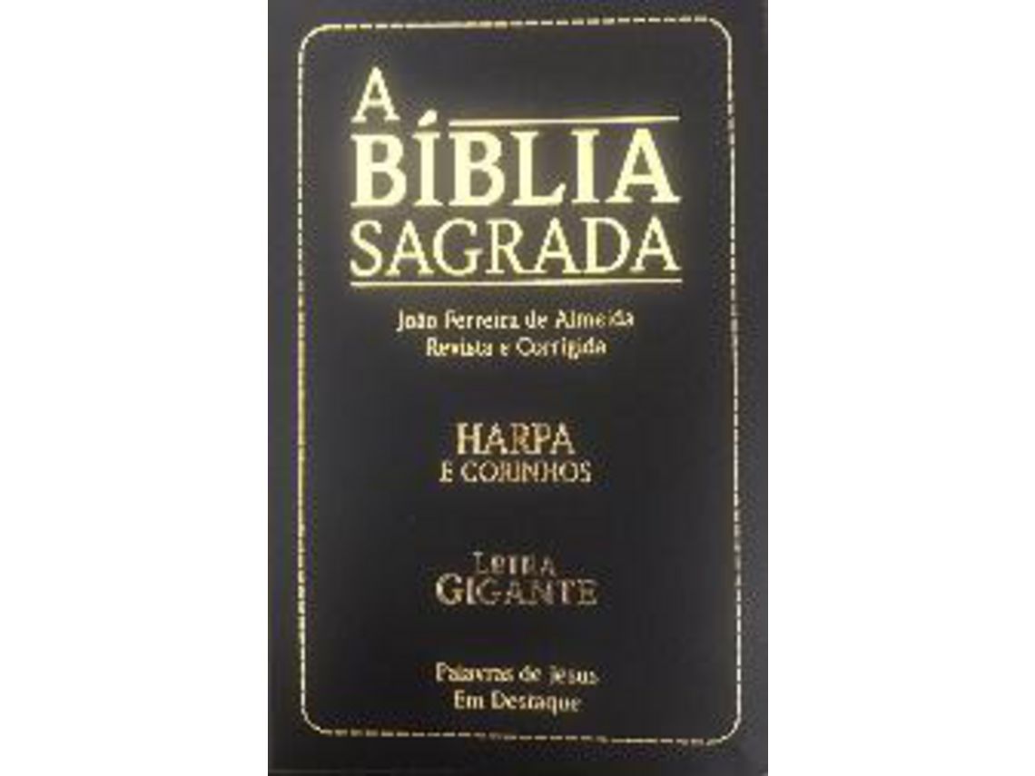 Livro Biblia Sagrada com Harpa e Corinhos Preta de Almeida, Joao Ferreira De ( Português-Brasil )