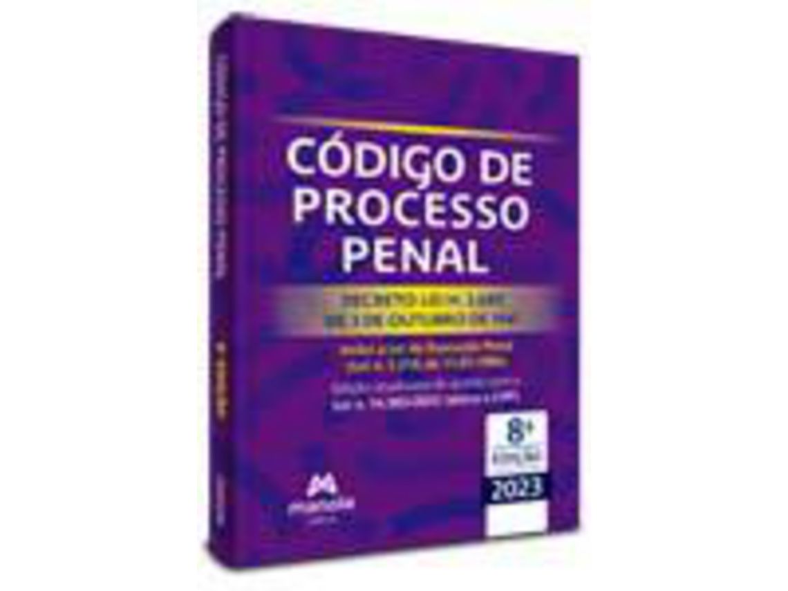 Livro Codigo de Processo Penal 08Ed/23 de Editora Manole (Português)