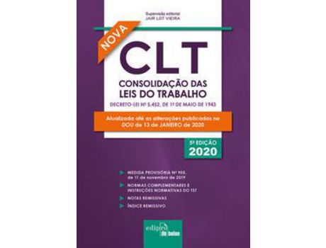 Livro C.L.T. Bolso 05Ed/20 de Vieira, Jair Lot ( Português-Brasil )