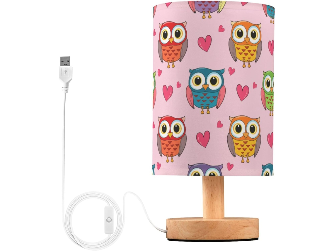 Abajur De Cabeceira Com Porta Usb, Sem Necessidade De Lâmpada, Luz Led Quente Para Quarto, Sala De Estar, Escritório