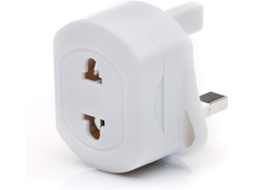 Adaptador De Viagem Ue Para Reino Unido, Plugue Branco Para Barbeador/escova De Dentes