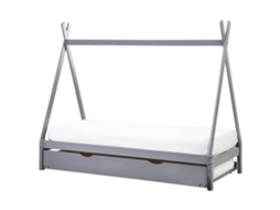 Cama Nido Infantil Beliani Talmontiers De Madera De Pino Gris 99x209x171