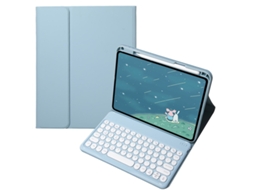 Lurelia Capa Com Teclado Bluetooth Para Huawei Matepad Air12 Chapéu Redondo Comum, Layout Pt, Azul