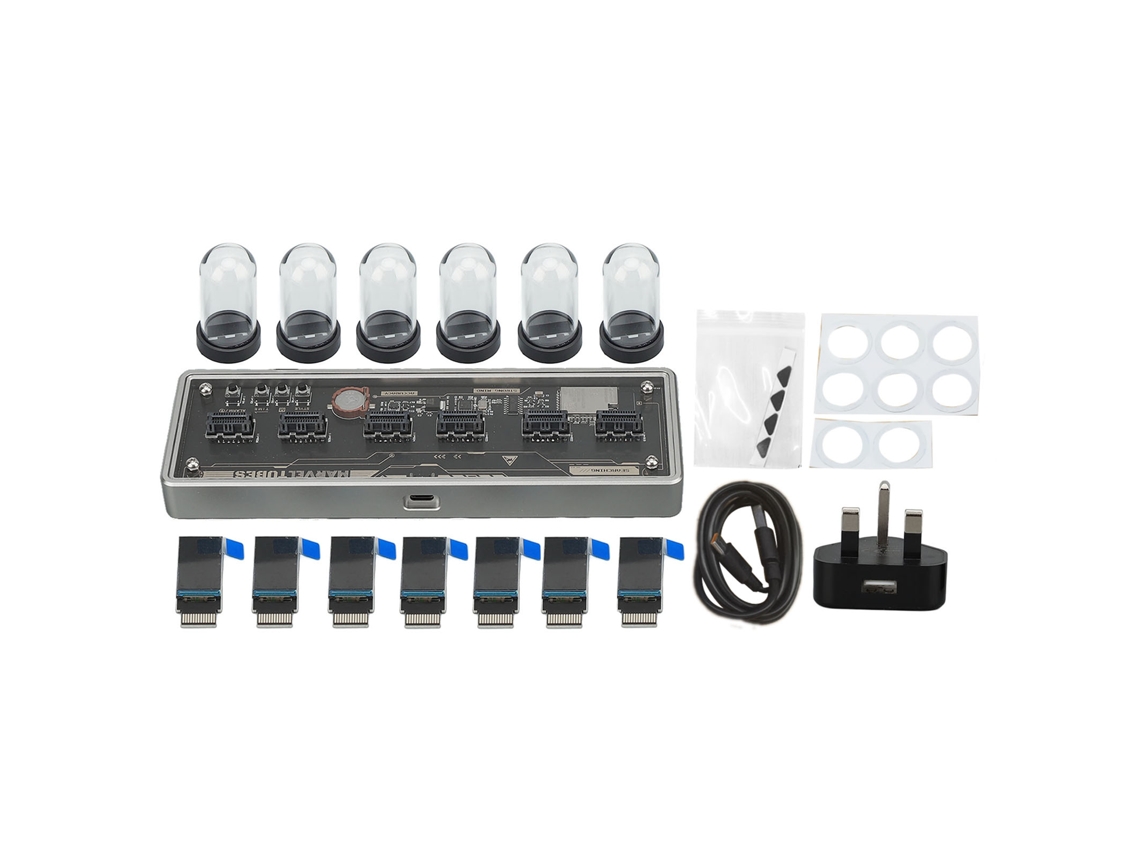 Relógio Digital Tubo Nixie 6 Dígitos Lcd Ips Rgb