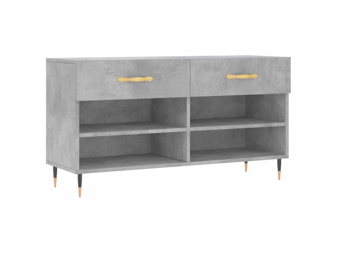 Banco Sapateira Derivados de Madeira Cinzento Cimento MAISON EXCLUSIVE (102x35x55 cm)