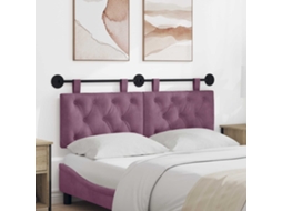 Vidaxl Cabeceira Suspensa Roxo Veludo