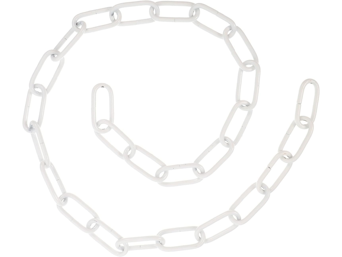 Corrente Metálica Branca para Luminária Suspensa, 5 Mm de Diâmetro, 1 Metro, Acessório Reutilizável para Lustre. SFUSHOS