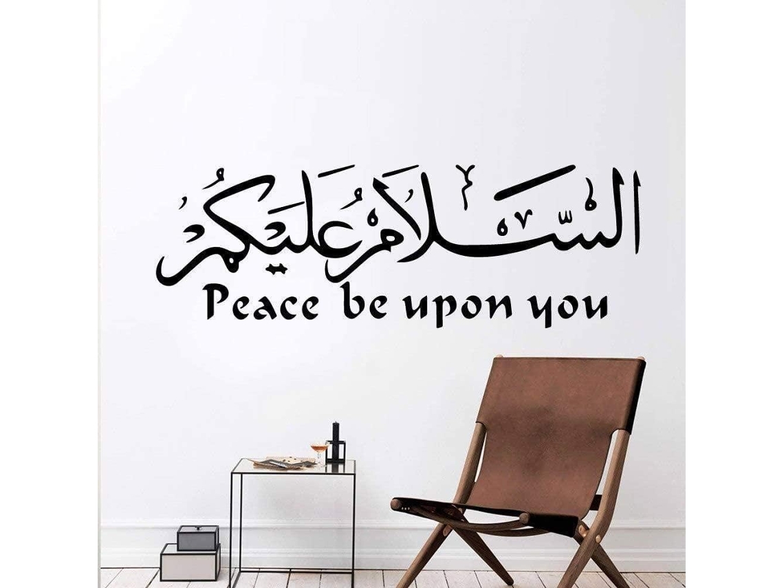 Adesivos de parede em vinil, decoração de parede faça você mesmo, adesivos com frases inspiradoras sobre paz, para sala de estar e quarto, 57 cm x 82 cm