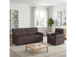 Vidaxl Conjunto De Sofás 2 Unid. Marrom Escuro Tecido