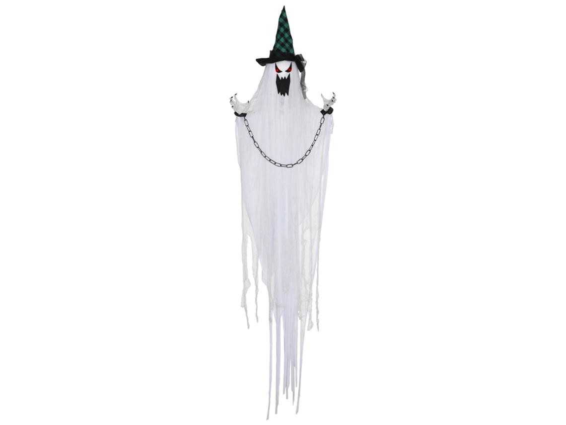 Fantasma Halloween Com Movimento E Luz Led