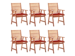 Outdoor Chair, Outdoor Chairs Vidaxl Vermelho Madeira De Acácia (n/a)