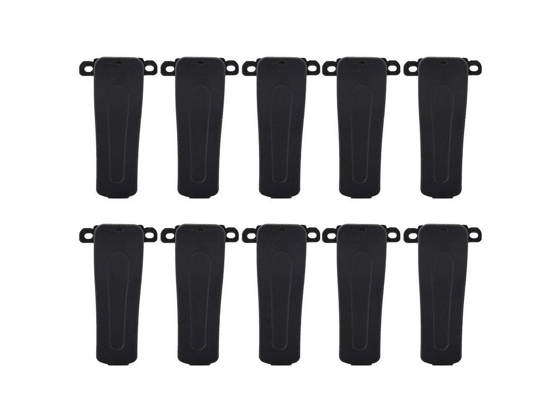 Pacote com 10 Clipes de Cinto de Reposição para Walkie Talkie Clipe de Cinto Original H777 para Baofeng Bf-888S Bf-666S Bf-777S Retevis H-777 Walkie