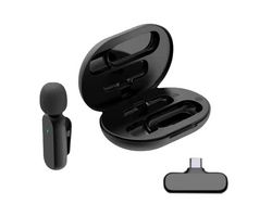 Microfone de Lapela Sem Fio para Gravação de Vídeo Tiktok Facebook Live Streaming 