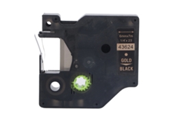 Cinta Para Etiquetadora 6mm Pet Resistente A Água E Óleo Ouro Sobre Preto Para Lmpc 16596 Lm150 Lm450 Lm350