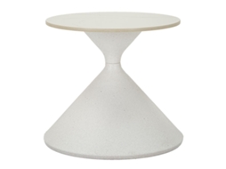 Mesa lateral branca, 42x40 cm