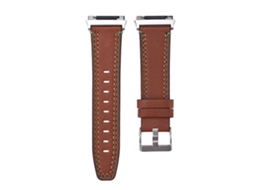 Pulseiras de Substituição para Relógio Inteligente Fitbit Ionic EOOCOO (material de Aço Inoxidável, Pulseiras de Couro Genuíno)