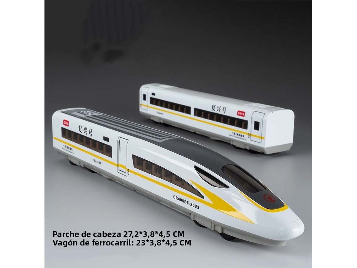 (branco, Modelo 2 Sem Controle Remoto) Modelo De Trem De Alta Velocidade Em Escala 1:60, Com Luzes E Efeitos Sonoros, Feito De Metal.