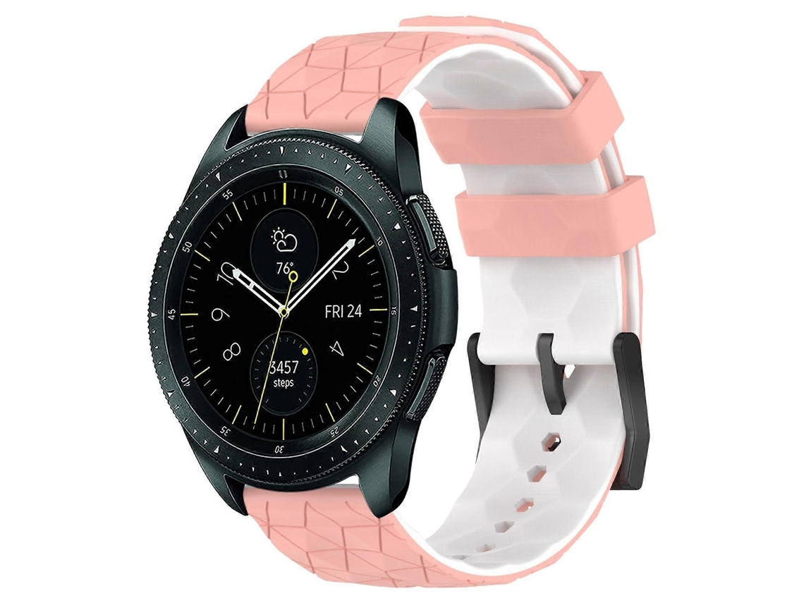 Pulseira De Silicone Bicolor Com Estampa De Futebol Para Samsung Galaxy Watch 42mm 20mm