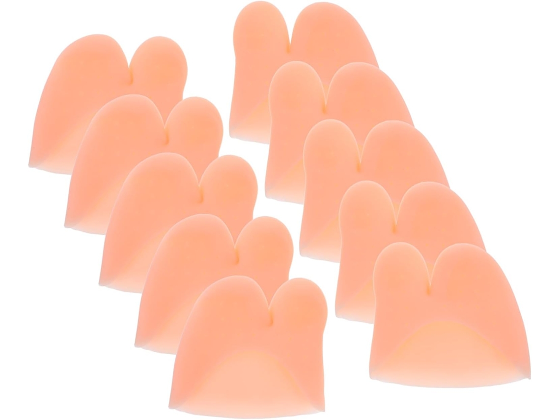 Protetores De Silicone Para Sapatilhas Ponta Balé, 5 Pares, Protetores Flexíveis Para Os Dedos, Cor Da Pele