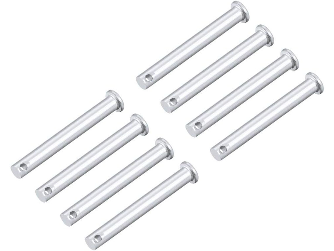 Pinos de Articulação de Furo Único, Cabeça Plana de 8mm X 80mm, Aço Maciço Zincado CHABERLU