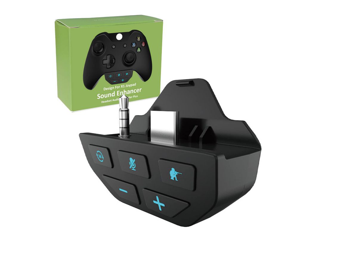 Adaptador de Auricalares Estéreo Controlador de Gamepad Sem Fio Adaptador de Áudio com Controle de Volume Conversor de Auricalares de 3,5 Mm,