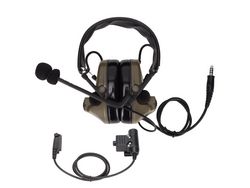 Fone de Ouvido Militar Cancelamento de Ruído Eletrônico Ativo 7,1 Mm Plugue Protetores de Ouvido com U94 Ptt para Motorola Gp338 Gp-328 Gp-340 Gp-380