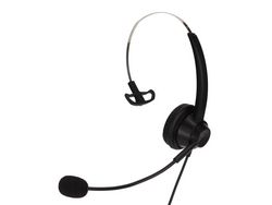 Auriculares de 2,5 Mm Auriculares de Escritório com Microfone Ajuste de Volume Do Alto-Falante/Microfone Mudo para Chamadas de Conferência De