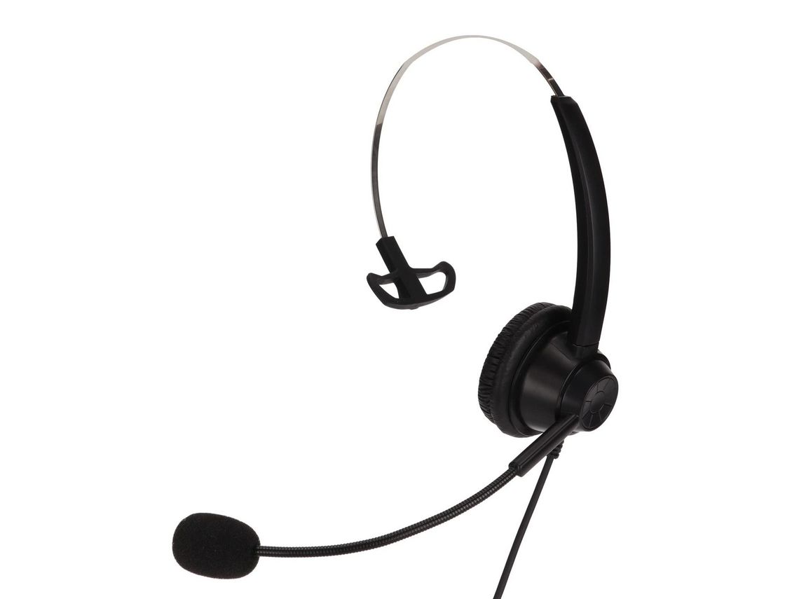 Auriculares de 2,5 Mm Auriculares de Escritório com Microfone Ajuste de Volume Do Alto-Falante/Microfone Mudo para Chamadas de Conferência De