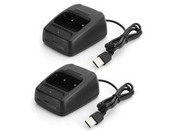 Base de Carregamento de 2 Unidades para Baofeng Bf666S/ Bf777S/ Bf888S/ Retevis H777/ R888S Plus