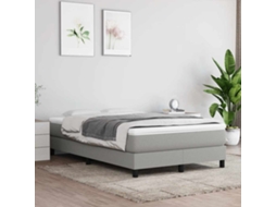 Vidaxl Estrutura De Cama Com Molas 120x200 Cm Tecido Cinzento-claro