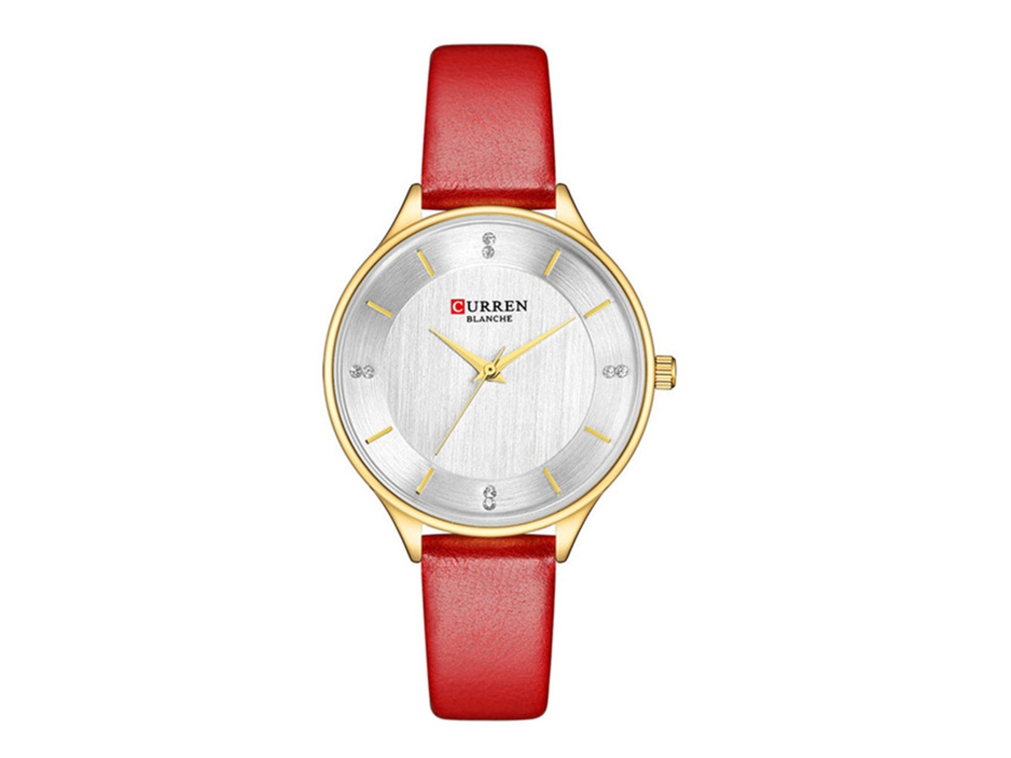 Relógio com Pulseira de Couro, Relógio de Quartzo À Prova Dágua, Moderno e Casual. MDUG