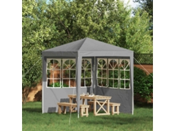 Vidaxl Lateral De Tenda Para Festa 2 Unid. 200 X 195 Cm Cinzento-claro